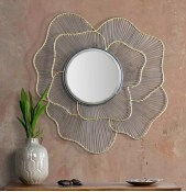 gdeco-gold-and-metal-flower-mirror